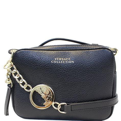 versace collection handbag black|Versace handbags price.